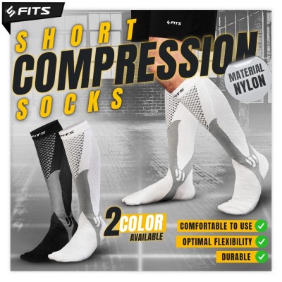 FITS Short Compression Socks Kaos Kaki 